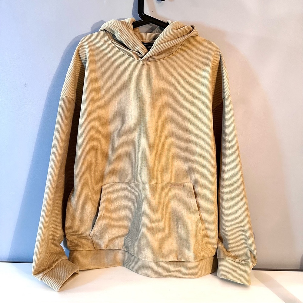 Members Only - Men’s, Hoodie, Corduroy, Beige, Front Pocket, Size L, NWT